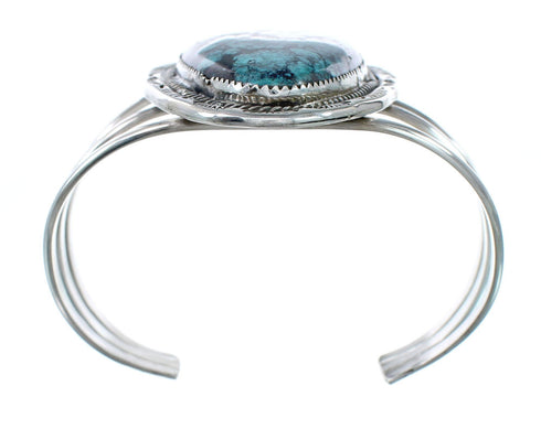 Sterling Silver Turquoise Navajo Cuff Bracelet JX130326